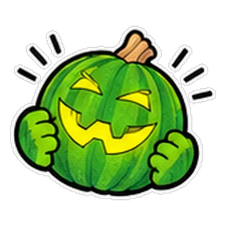 Sticker: Pumpkinhead laughing